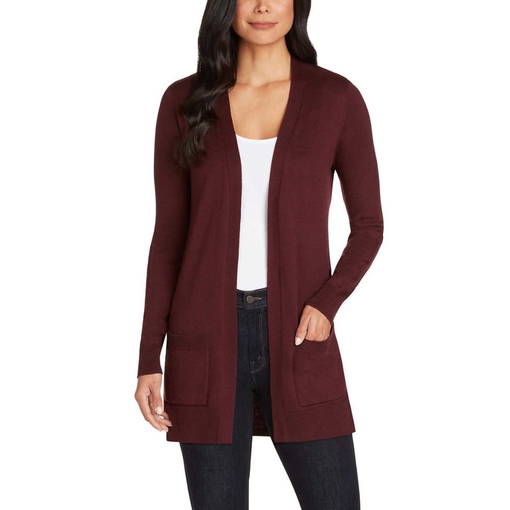 Matty M® The Boyfriend Cardigan - Size XS - Color- Merlot - NWT